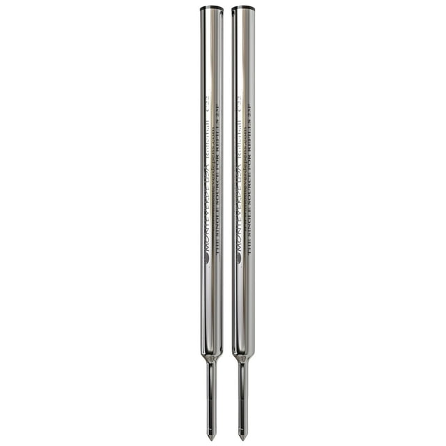 Monteverde Rollerball Recambio Para Bolígrafos Cross Rolleball De Punta Fina, Color Negro, 2 Por Paquete (C222Bk)