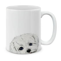 WIRESTER 11 Oz Ceramic Tea Cup Coffee Mug, Maltese Dog
