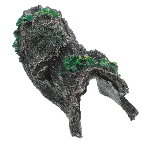 OUNONA Lizard Tank Accessories Reptile Box Ornament Resin Tree Hole Design 1Pack