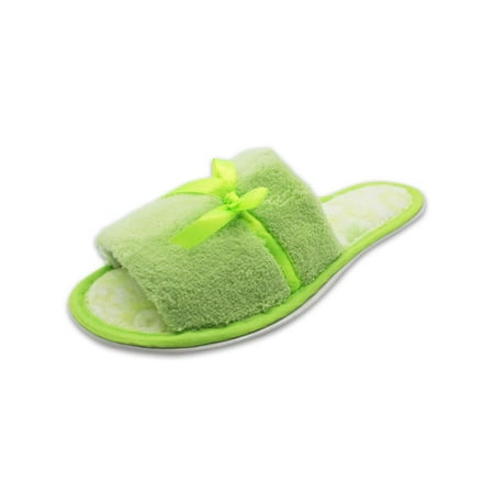 

Lavra Women s Plush Terry Cloth Cozy Open Toe Slippers
