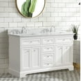 thumbnail image 6 of Ari Kitchen & Bath South Bay 55" Solid Wood Bathroom Vanity in White, 6 of 8