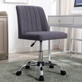 thumbnail image 2 of Porthos Home Nisa Fabric Armless Office Chair with Chrome Base, 2 of 6
