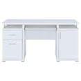 thumbnail image 4 of Tracy 55-inch 2-drawer Wood Office Computer Desk White, 4 of 11