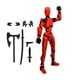 thumbnail image 1 of T13 Action Figure Robot, Titan 13 Action Figure,Stikbot Toys with Weapon Accessories, No Collector Should Miss It (Red), 1 of 2