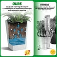thumbnail image 6 of Huisuilinss Tall Planter Set Of 2,Large Flower Pot,Tapered Planter,Outdoor Indoor Plant Pots With Water Level Monitor & Wheels,2 Trays For Patio Porch Living Room Home Office, 6 of 8