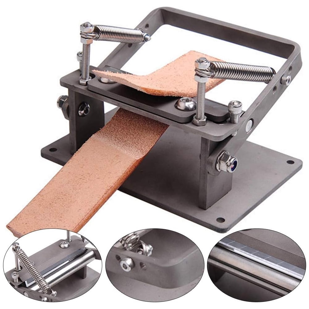 Manual Leather Splitter, Leather Skiving Machine, Leather Paring Skiver, Leather Peel Working Tools with Blades, Leather Peeling Machine for Leather Craft Working Tool