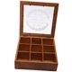 thumbnail image 5 of Caja de té elegante de madera de 9 secciones Compartimentos Contenedor Bolsa Cofre Almacenamiento Especias Cajas nuevas Cosméticos Je, 5 of 5