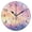BlacK, variant on YAZAOO Decorative Wall Clock Size：25cm Dandelions in Colorful Field Design Pattern Clock
