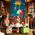thumbnail image 5 of LmnLft Christmas Door Curtain Flag, Outdoor Santa Claus and Puppy Banner for Front Door Indoor Outdoor Holiday Decoration, 5 of 6