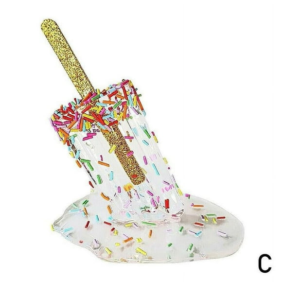 UOYOTT Creative Melting Popsicle Sculpture Ice Cream Resin Ornaments Craft Decor