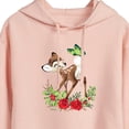 thumbnail image 3 of Disney Bambi - Christmas - Botanical Butterfly - Juniors Cropped Pullover Hoodie, 3 of 5