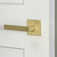 thumbnail image 4 of Viaggio Qadmhmlus_Dd Quadrato Hammered Solid Brass Non-Turning Two-Sided Dummy Door Lever, 4 of 7