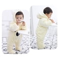 thumbnail image 4 of URMAGIC 0-12 Months Newborn Baby Boy Girl Fall And Winter Snowsuit Fleece Long Sleeve Hooded Romper Outerwear Thicken Warm Bodysuit Jumpsuit, 4 of 4