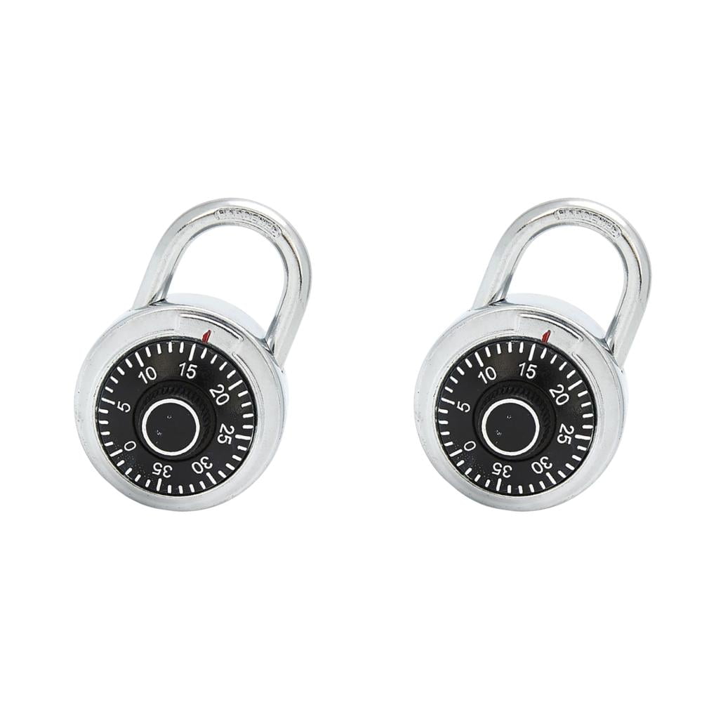 Gratying 45mm/1.77inch Round Dial Rotary Padlock Zinc Alloy Digital Code Password Lock Portable
