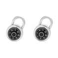 thumbnail image 3 of Scienceny Rotary Padlock Zinc Alloy Digital Code Password Lightweight Security Cabinet Padlocks Portable Locks Lock Anti-theft Combination Como se muestra 2piezas Scienceny CBP584580, 3 of 5