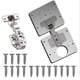 thumbnail image 1 of Placa de reparación de bisagras, bisagras de puerta de gabinete, amortiguador, conector firme (2 placas + 16 tornillos) VoborMX herramienta, 1 of 5