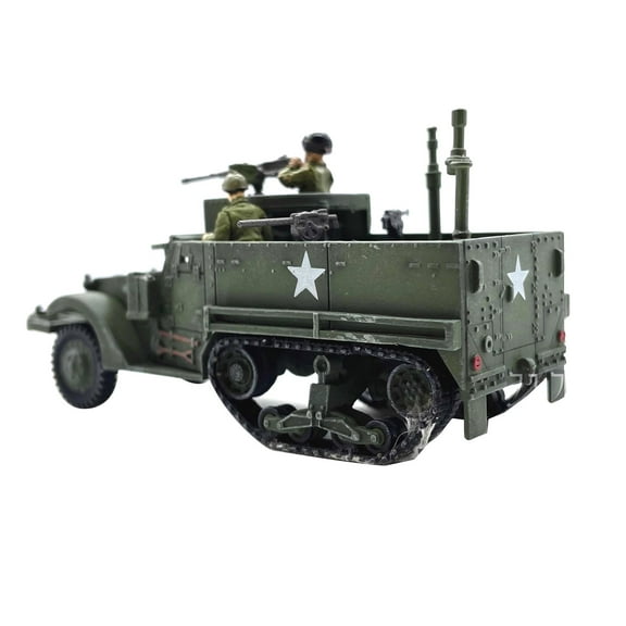 WWII US Army M3 Half Track Armored Vehicle Model 1:72 Scale for Desk Decor & Collection