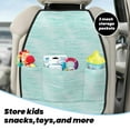 thumbnail image 5 of Naloa Blue Bright 2Pcs Anti-Kick Back Seat Cover Kick Mat, Car Seat Protector with 3 Storage Pockets, 5 of 8