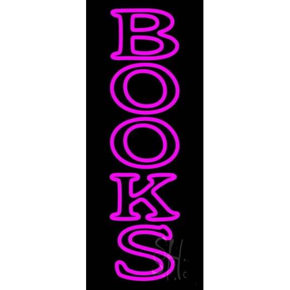 Double Stroke Vertical Books LED Neon Sign 13 x 32 - inches, Black Square Cut Acrylic Backing, with Dimmer - Bright and Premium built indoor LED Neon Sign for Defence Force.