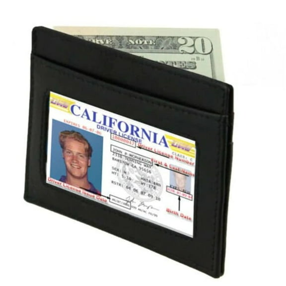 Genuine Cowhide Leather Thin Men's Wallet Front Pocket Card Case Bill Fold Ultra Thin ID Holder