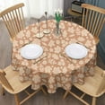 thumbnail image 3 of Autumn Fall Leaves Pattern Round Tablecloth 60" X 60",Wrinkle Wipeable Table Cloth for Kitchen Dining Room Picnic Patio Party, 3 of 6