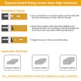 thumbnail image 3 of BESTYASH 50 Sets Screw Anchors Drywall Plastic Screws for Toolbox Essentials, 3 of 6