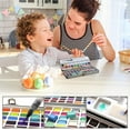 thumbnail image 2 of 50/72/90 Colors Pure Water Color Paint Set Metal Iron Watercolor Box W7Z7, 2 of 9