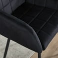 thumbnail image 6 of Dining Chairs Dining Chairs Set of 2, Upholstered Kitchen Chairs with Comfortable Seat, velvet Dining Chairs with Armrests, Easy to Assemble and Clean, for Dining Room, Kitchen, Living Room,Black,Woo, 6 of 10