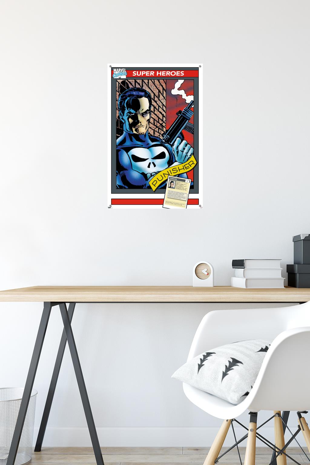 Marvel Trading Cards - Punisher Wall Poster with Push Pins, 14.725" x 22.375"