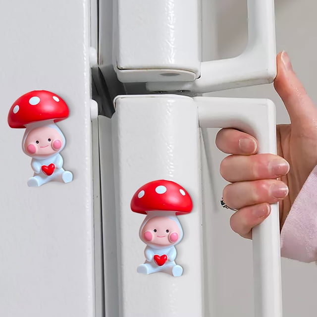 TIMIFIS Autocollant Réfrigérateur Champignon Rouge, Décoration Maison Autocollant Réfrigérateur Champignons Rouges Mignon Autocollant Magnétique Cadeau