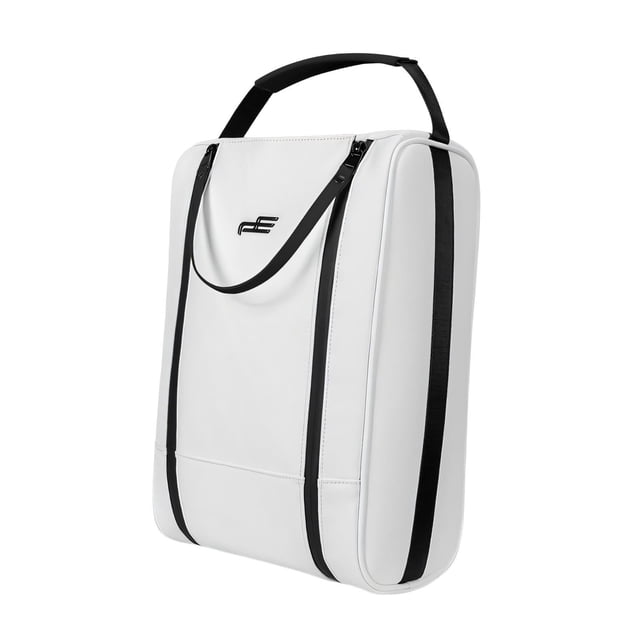 Bolsa para zapatos de golf, bolsa de transporte compacta y ligera con asa, ideal para camping y otros artículos deportivos. Útil para hombre y mujer. Blanco