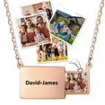 thumbnail image 2 of Clearance! Personalized Necklace Can Store Photos Customized Text and Patterns Photo Necklace for Couples Wives Lovers Commemorative Necklaces & Pendants,C, 2 of 8