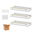 thumbnail image 1 of Repisas Flotantes  Labg Madera Estantes 3pcs Blanco, 1 of 5