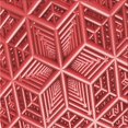 thumbnail image 1 of Ahgly Company Tapis de Zone Carré Rouge Lavable en Machine, 7 Pieds Carré, 1 of 7