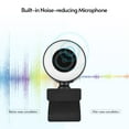thumbnail image 3 of Andoer 1080P High-Definition Webcam USB Plug and Play with Built-in Microphone Fill Light for Laptop Desktop Computer Video Conference Video Chatting Live Streaming Online Teaching, 3 of 9
