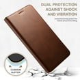 thumbnail image 6 of Nalacover Wallet Case for iPhone 15 Pro Max with Credit Card Slots Holder Kickstand, Premium PU Leather + Soft Silicone Magnetic Closure Flip Folio Cover Anti-Scratches Shockproof Case, Brown, 6 of 6