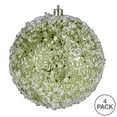 thumbnail image 3 of Vickerman 4.75" Lime Glitter Hail Ball Ornament, 4 per Bag, 3 of 3