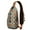 Greenish-blue-37, variant on Snowy Owl and Night Sky Design Sling Backpack – Comfortable Fit, Secure Zippers, Lightweight – Artistic Owl Pattern Bag