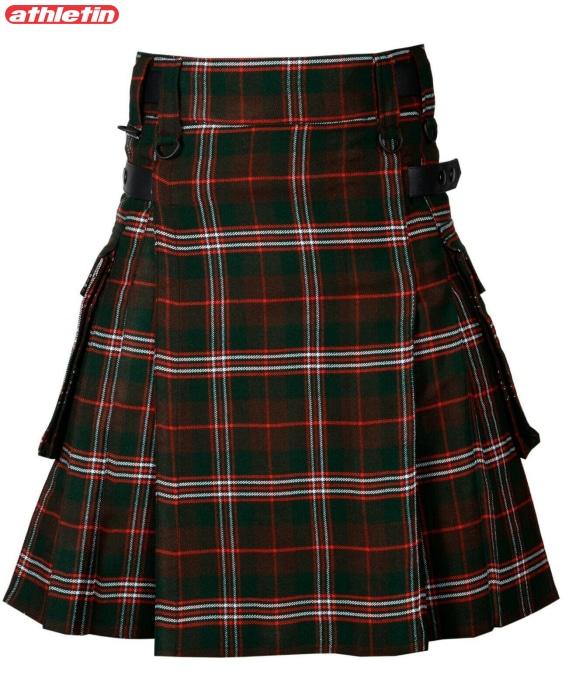 Scottish Kilt 8 Yards 16oz Scott Hunting Tartan Acrylic wool Kilts with ...