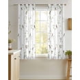 thumbnail image 4 of Sparrow Sheer Curtains 39 Inch Length 2 Panels Set for Living Room/Bedroom, Spring Birds on The Branches Vintage Country Kitchen Curtains Grommet Semi-Sheer Curtains Window Treatments 27.5"x39"x2, 4 of 7