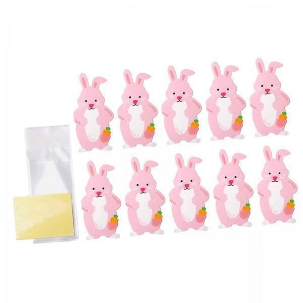 3x 10 Bolsas de Golosinas, Bolsa de Embalaje de , con Tarjetas de Animales, Bolsa Multiusos para Hornear de Dibujos Animados, Bolsa de Tarjeta 3 piezas