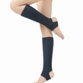 thumbnail image 4 of SPRING PARK 16 Colors 1 Pair Women Girl Knitted Warm Knee High Stirrup Yoga Sport Dance Leg Warmers Leaky heel Socks, 4 of 4