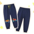 thumbnail image 6 of MEZZALL Child Boys Autumn Casual Pants With Cartoon Embroidery Joggers Fashionable Tapered Sportswear Kids Comfortable Elastic Waistband Wear Playground Outdoor Daily Use Cozy Slacks, 6 of 7