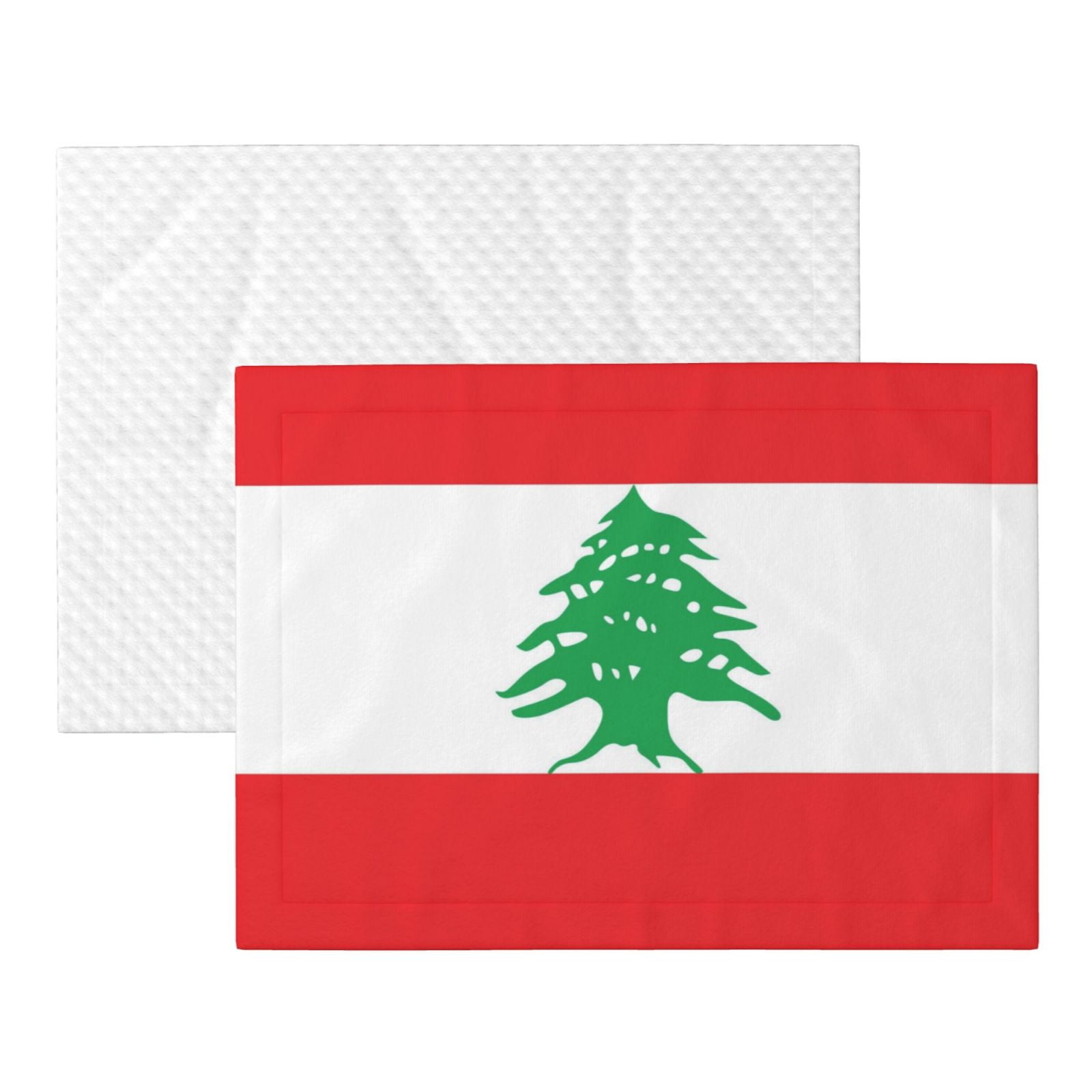 Flannel Throw Dog Blanket Lebanese Flag Soft Warm Print Pet Blankets for Small Dog Cat Puppy