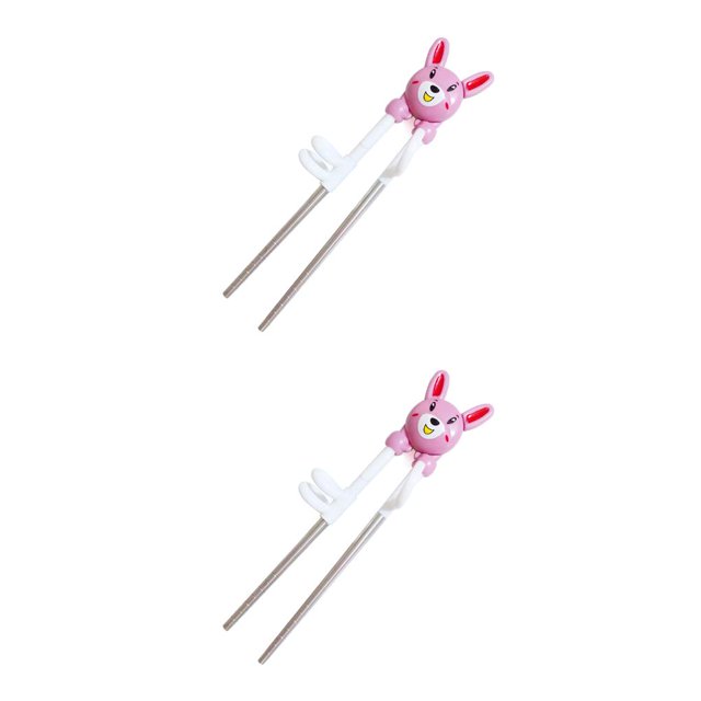 Matsuzay Palillos de metal Patrón de dibujos animados Niños Acero inoxidable Comedor profesional Utensilio de entrenamiento Prop puntos Vajilla Type3 NO3 Matsuzay CBP392822