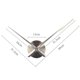 thumbnail image 2 of Reloj de pared DIY Reloj de pared con espejo 3D sin marco Mudo grande TFixol Reloj de pared, 2 of 7