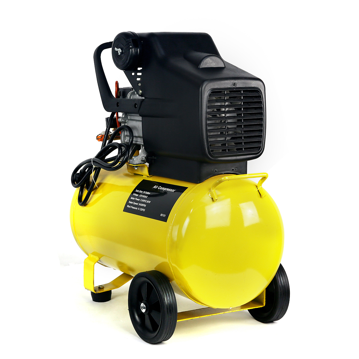 Stark Portable 3.5HP Quiet Air Compressor 10-Gallon Tank Air Compressortra Compressor Wheel