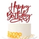 thumbnail image 1 of Cake Topper Kaoenla Decoración Feliz Cumpleaños con Brillo Rojo, 1 of 7