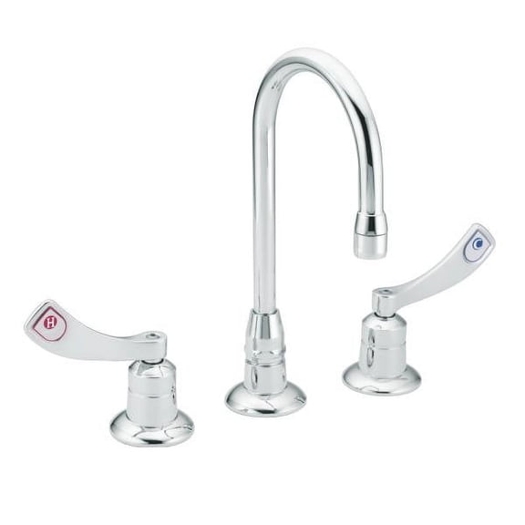 Moen Commercial Kitchen Widespread Faucet, 8 In., Chrome Plated