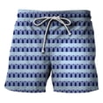 thumbnail image 1 of WILLBEST Pantalones Cortos de Playa con Estampado de Rayas para Hombre, Pantalones Cortos Casuales de Verano, 1 of 2